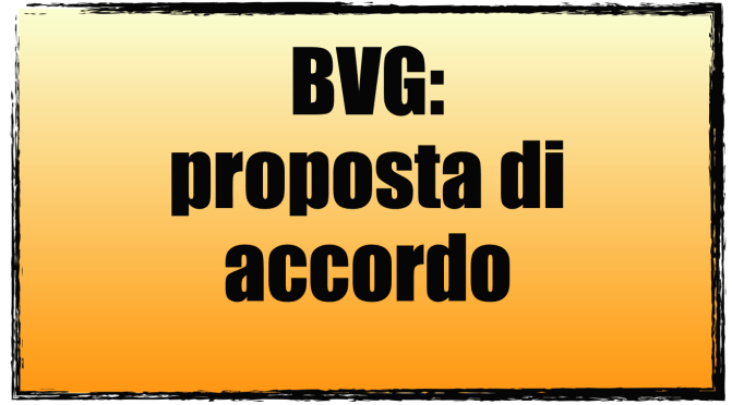 Proposta di accordo nel conflitto tariffario della BVG