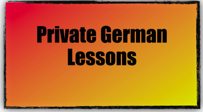 Private German lessons