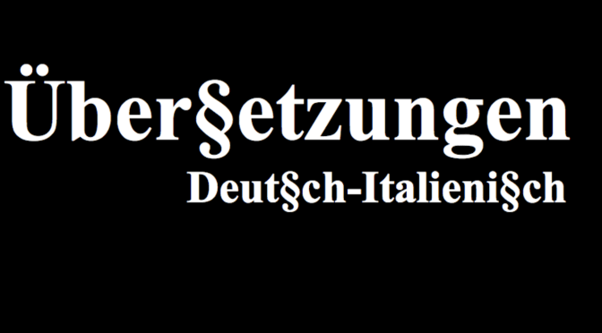 Beglaubigte Übersetzungen Italienisch ↔ Deutsch im Bereich Recht und Verwaltung