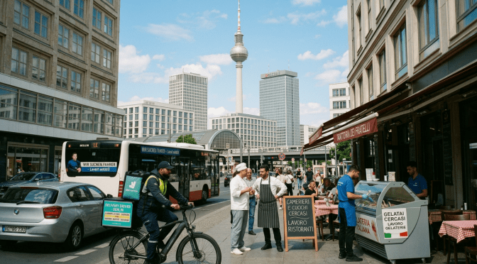 Opportunità di lavoro in ristoranti, trattorie gelaterie e per autisti o corrieri a Berlino